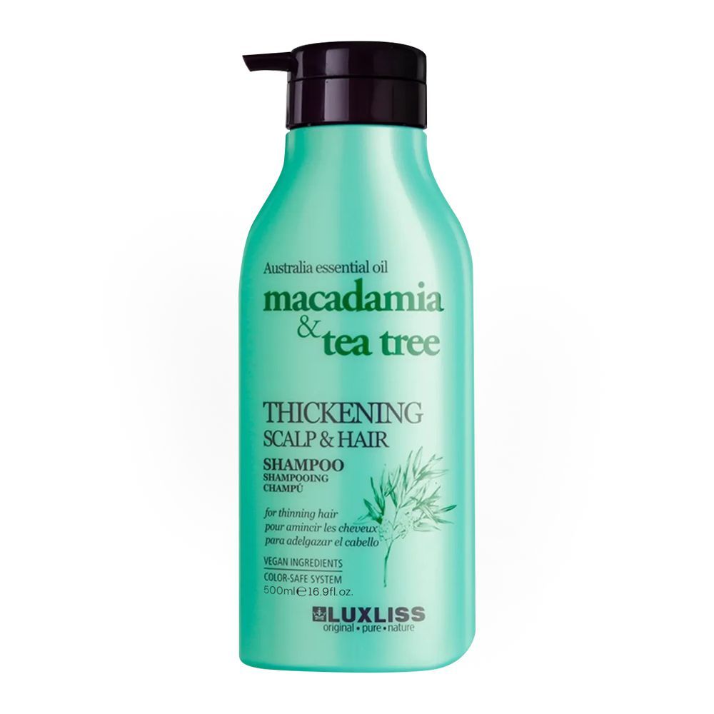 Beaver Luxliss Macadamia & Tea Tree Thickening Scalp & Hair Shampoo, 500ml