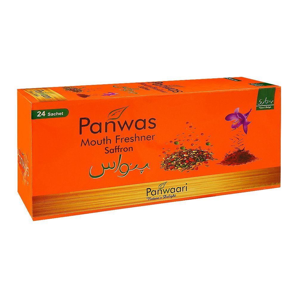 Panwaari Panwas Saffron Mouth Freshener, 24-Pack