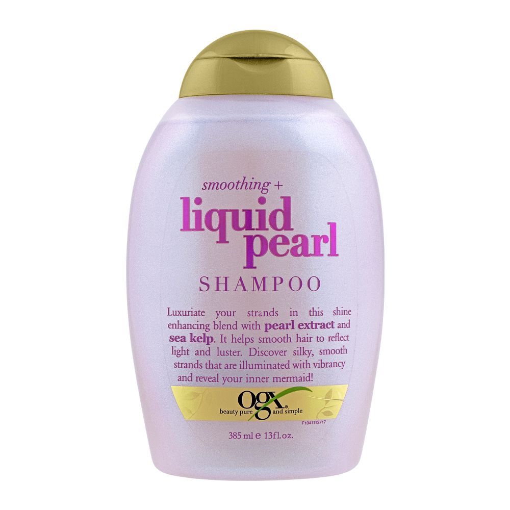 OGX Smoothing + Liquid Pearl Shampoo, Sulfate Free, 385ml