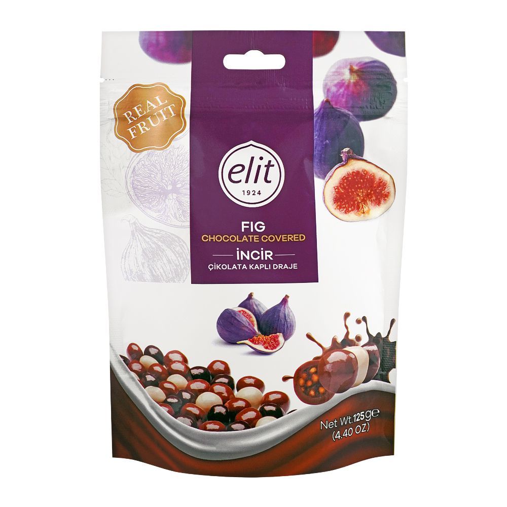 Elit Fig Real Fruit Chocolate Covered, 125g