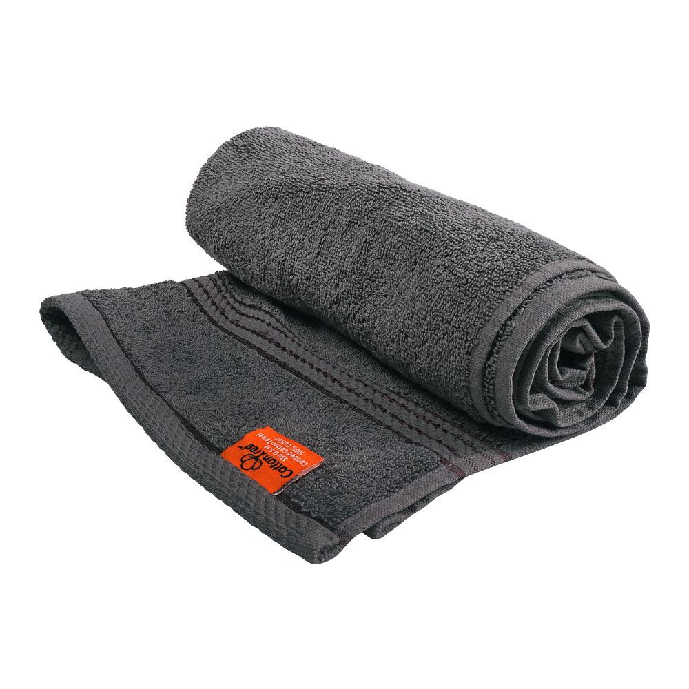 Cotton Tree Combed Cotton Bath Towel, 70x140, Dark Grey