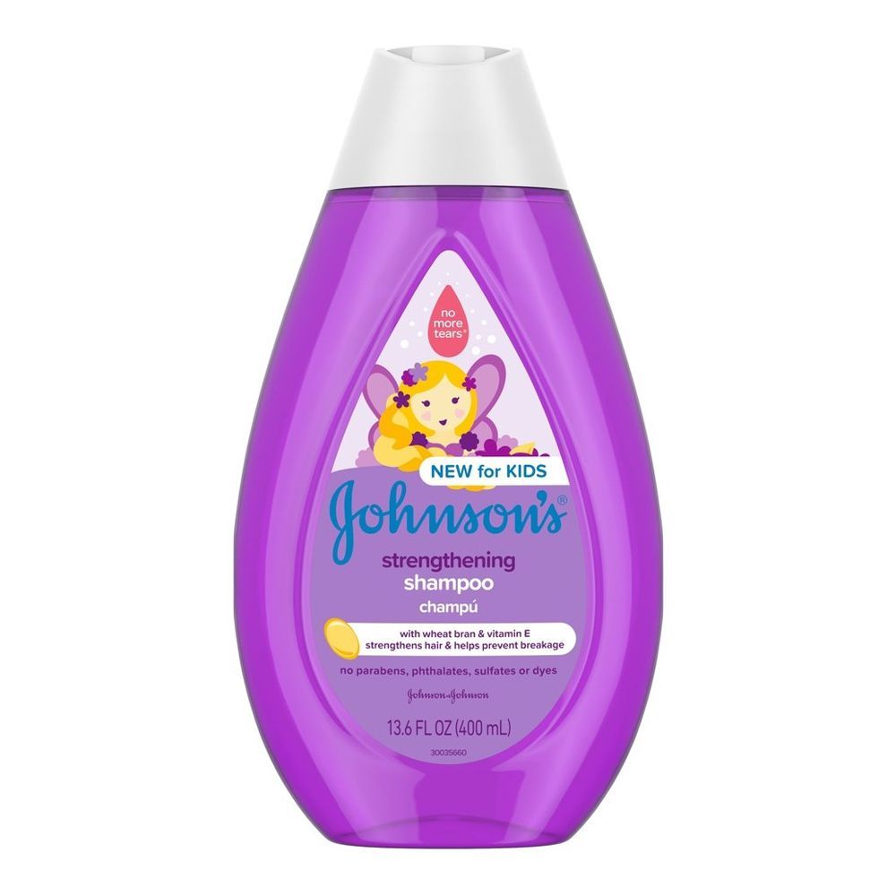 Johnson's Kids Wheat Bran & Vitamin E Strengthening Shampoo, Paraben & Sulfate Free, USA, 400ml
