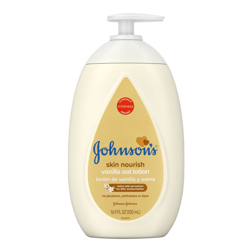 Johnson's Skin Nourish Vanilla Oat Lotion, Paraben Free, USA, Pump 500ml