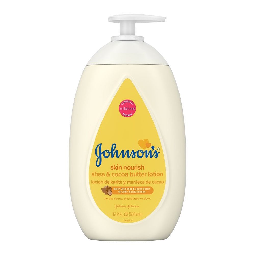 Johnson's Skin Nourish Shea & Cocoa Butter Lotion, Paraben Free, Pump, USA, 500ml