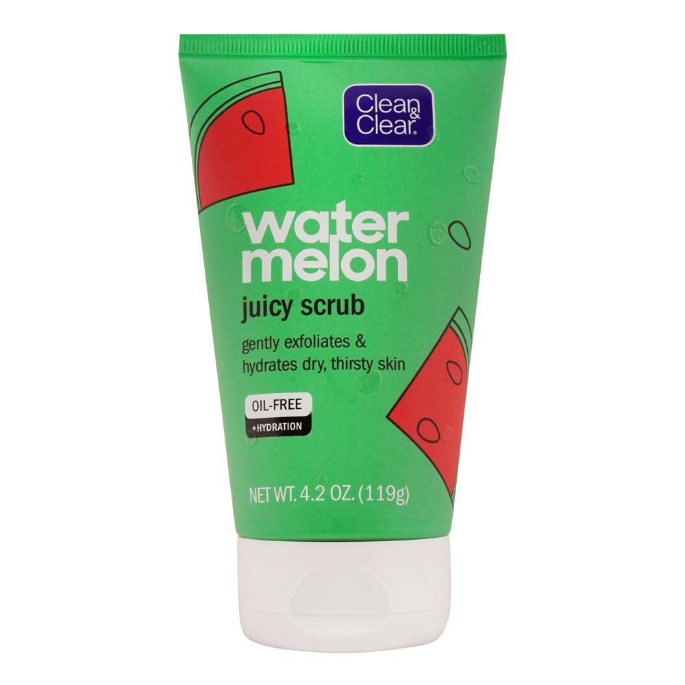 Clean & Clear Water Melon Juicy Scrub, Oil-Free, 119g