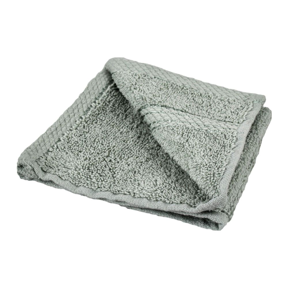 Cotton Tree Combed Cotton Wash Towel, 30x30, Green