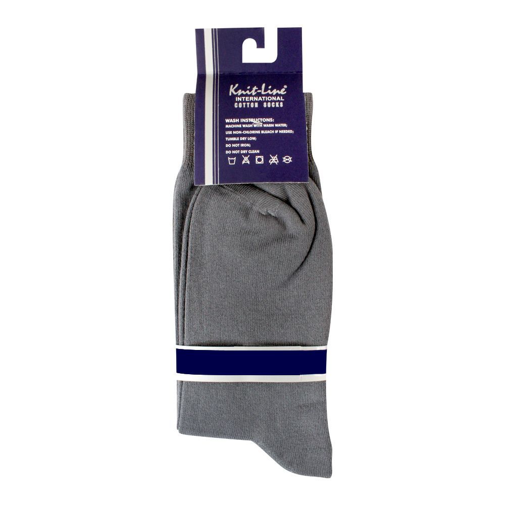 Purchase Knit Line Mens Lycra Comfort Cotton Socks, Grey Online at Best ...