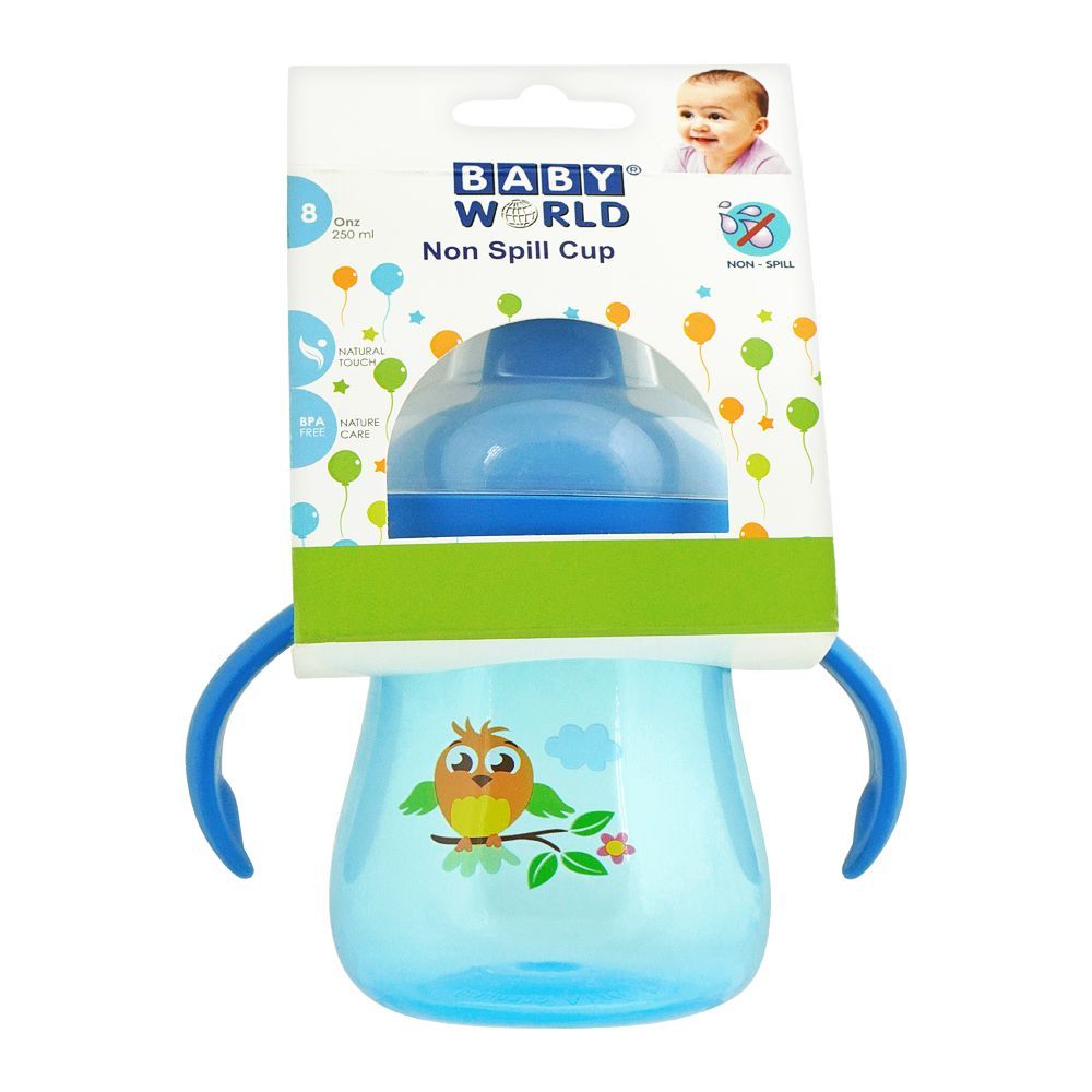 Baby World Non Spill Cup, Blue, 250ml, BW4041