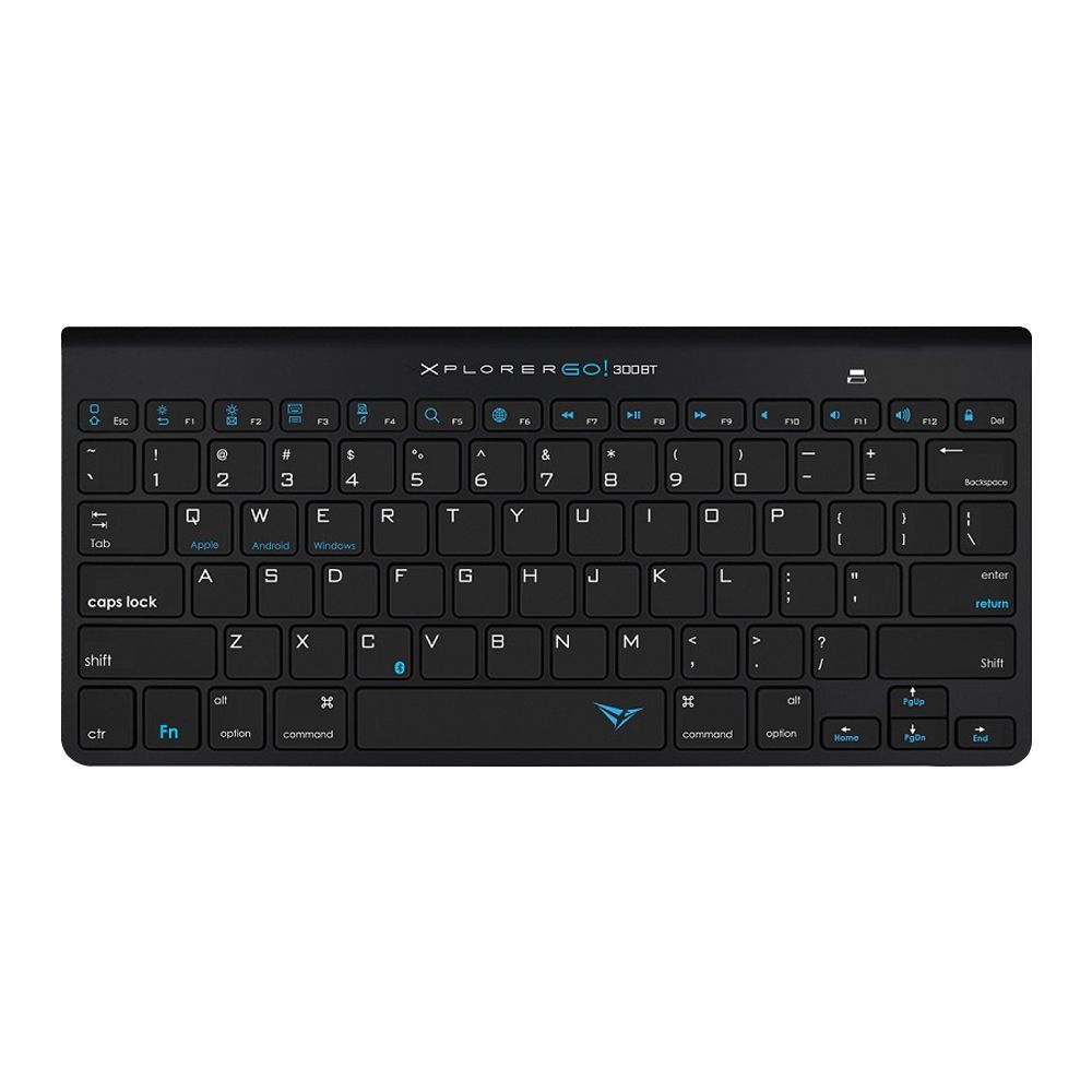 Alcatroz Xplorer GO! 300BT Ultra Slim Portable Wireless Keyboard, Metallic Black