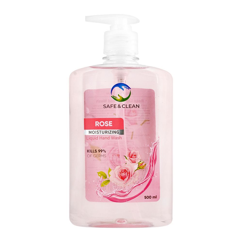 Safe & Clean Rose Moisturizing Liquid Hand Wash, 500ml