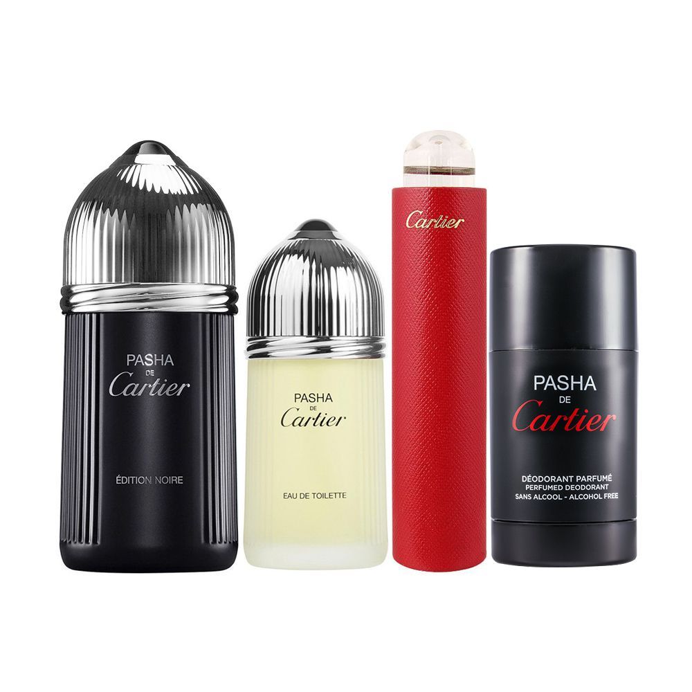 Pasha De Cartier Set For Men EDT 100ml + Perfum 50ml + EDT 15ml + Deodorant Stick 75ml