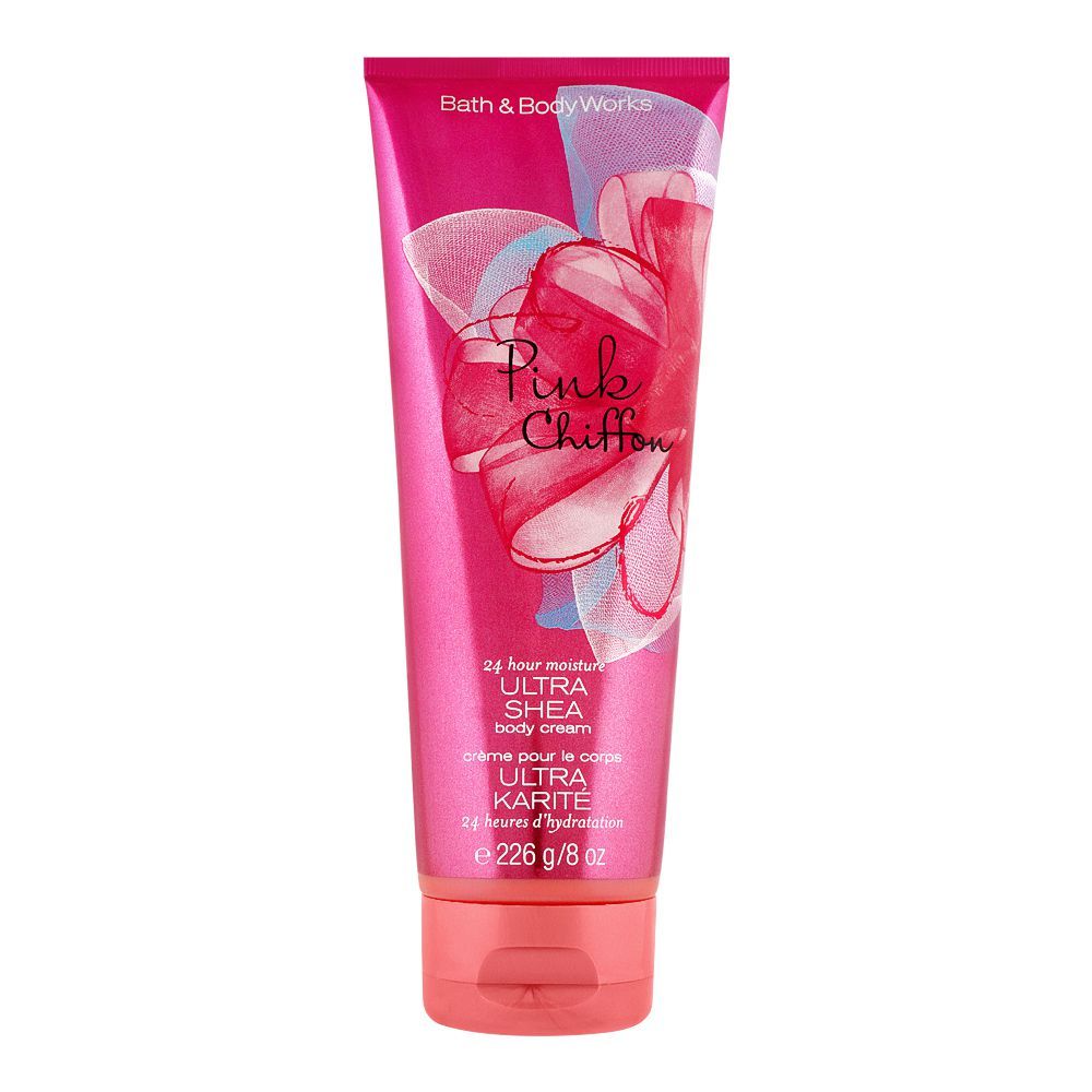 Bath & Body Works Pink Chiffon 24Hr Moisture Ultra Shea Body Cream, 226g