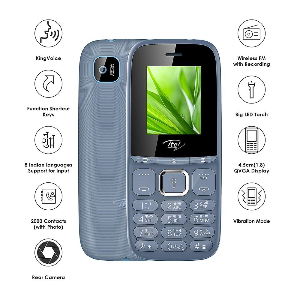 Itel IT2173 Mobile Phone, Blue 