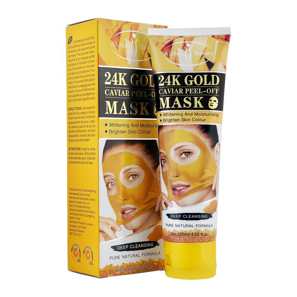 Aichun Beauty Deep Cleansing 24K Gold Caviar Peel-Off Mask, AC31971, 120ml