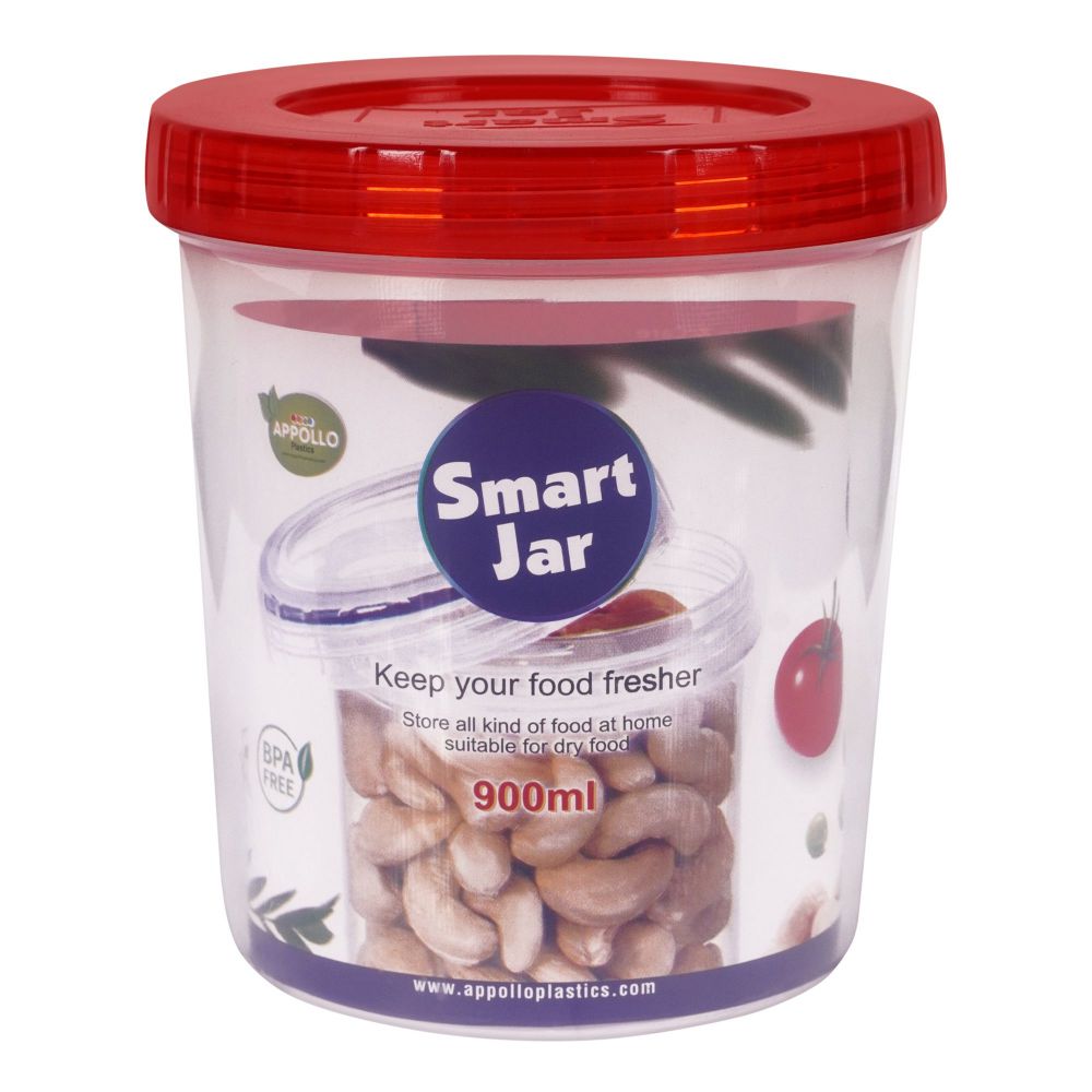 Appollo Smart Jar, Medium, 900ml, Red