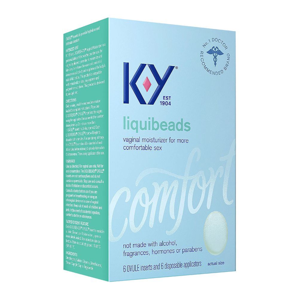 K-Y Liquibeads Vaginal Moisturizer Comfort 6-Pack Dis Applicators