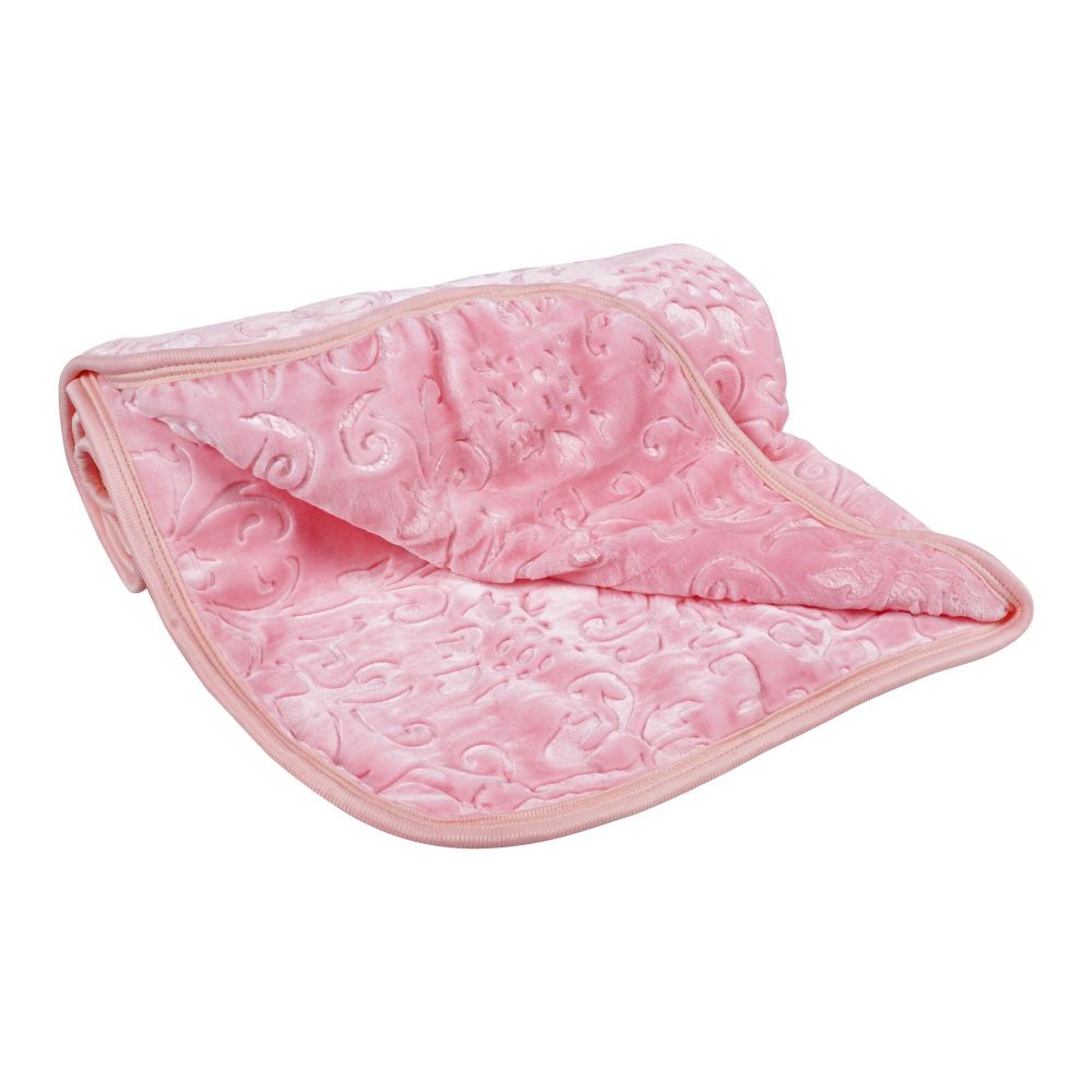 Plushmink Gold Silk Kid's Blanket, Pink