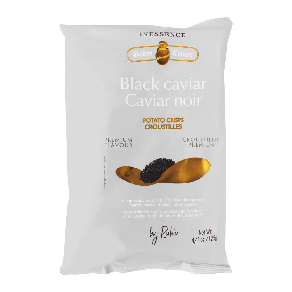 Rubio Inessence Black Caviar Flavour Potato Crisps, 125g