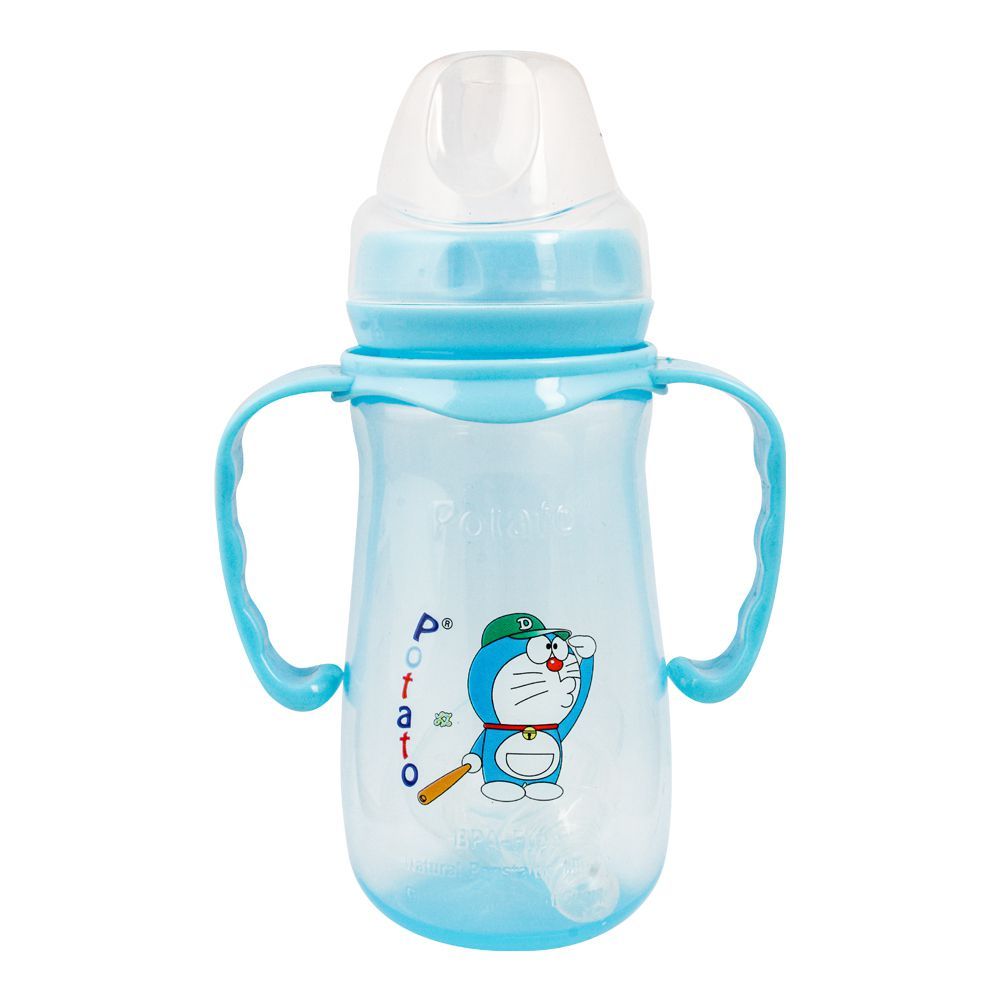 Potato U Healthy Large Wide Neck Feeding Bottle, Blue, 280ml, P-10675