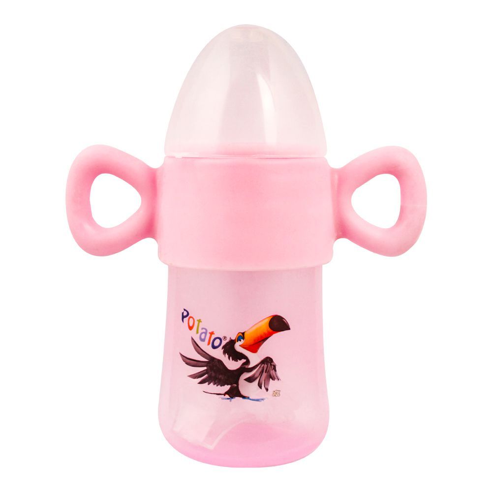 Potato Dr. Baby Spout Cup Wide Neck Bottle, Pink, 180ml, DB-101