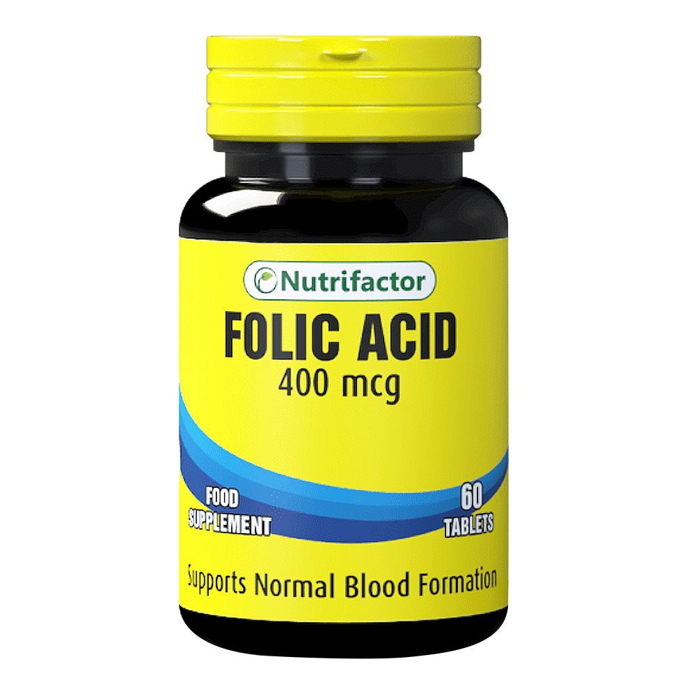 Purchase Nutrifactor Folic Acid 400mcg Food Supplement, 60 Tablets ...