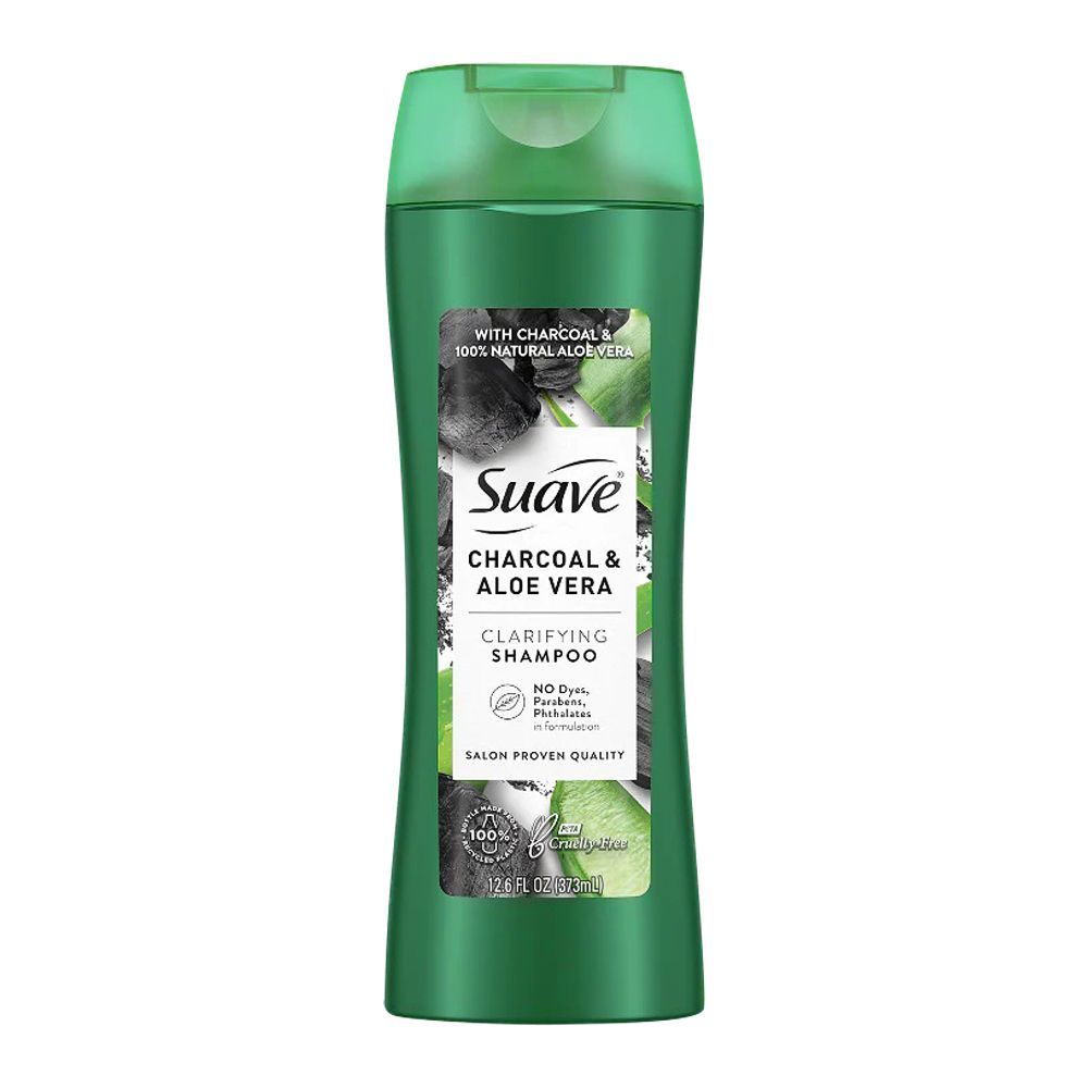 Suave Charcoal & Aloe Vera Clarifying Shampoo, 373ml