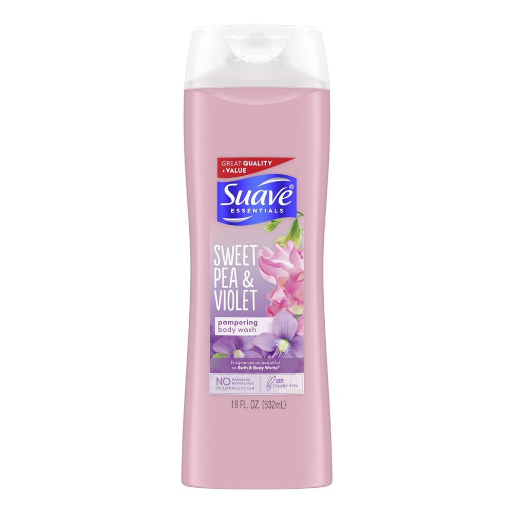 Suave Essentials Sweet Pea & Violet Pampering Body Wash, 532ml
