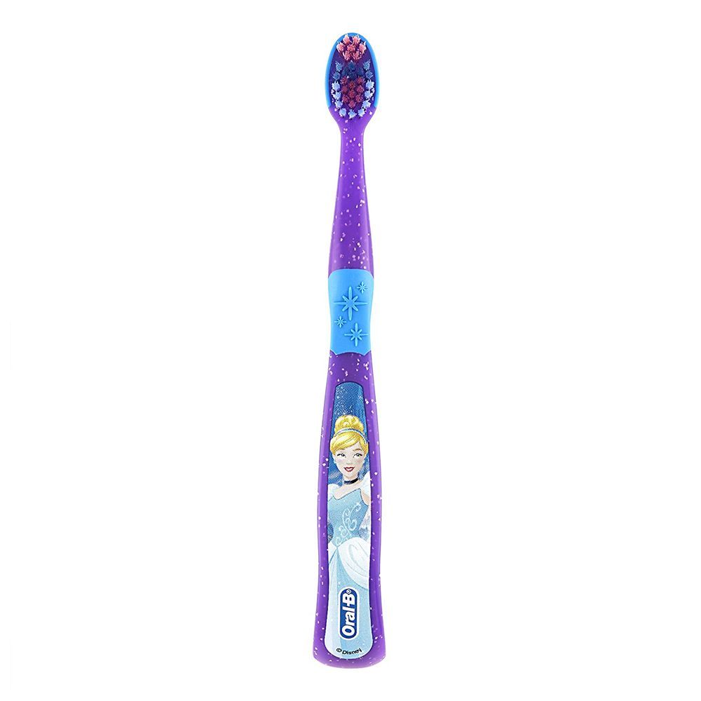 Oral-B Disney Princess Cinderella Toothbrush 1's Extra Soft, Purple/Blue