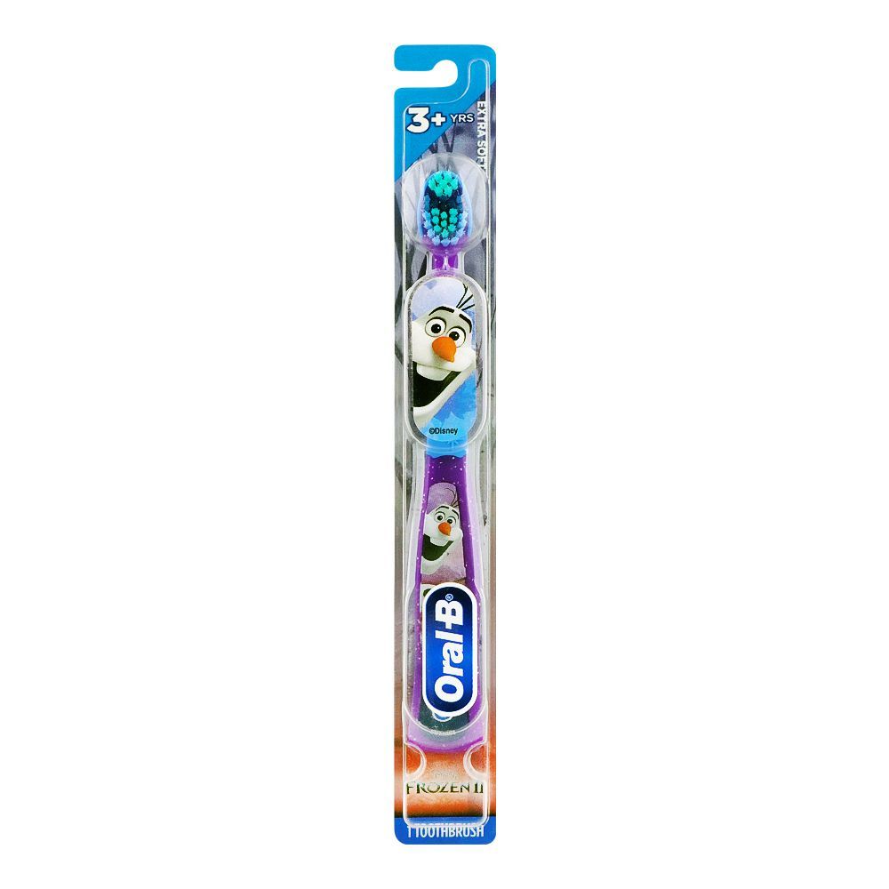 Oral-B Disney Frozen II Animals 3+ Toothbrush 1's Extra Soft, Purple