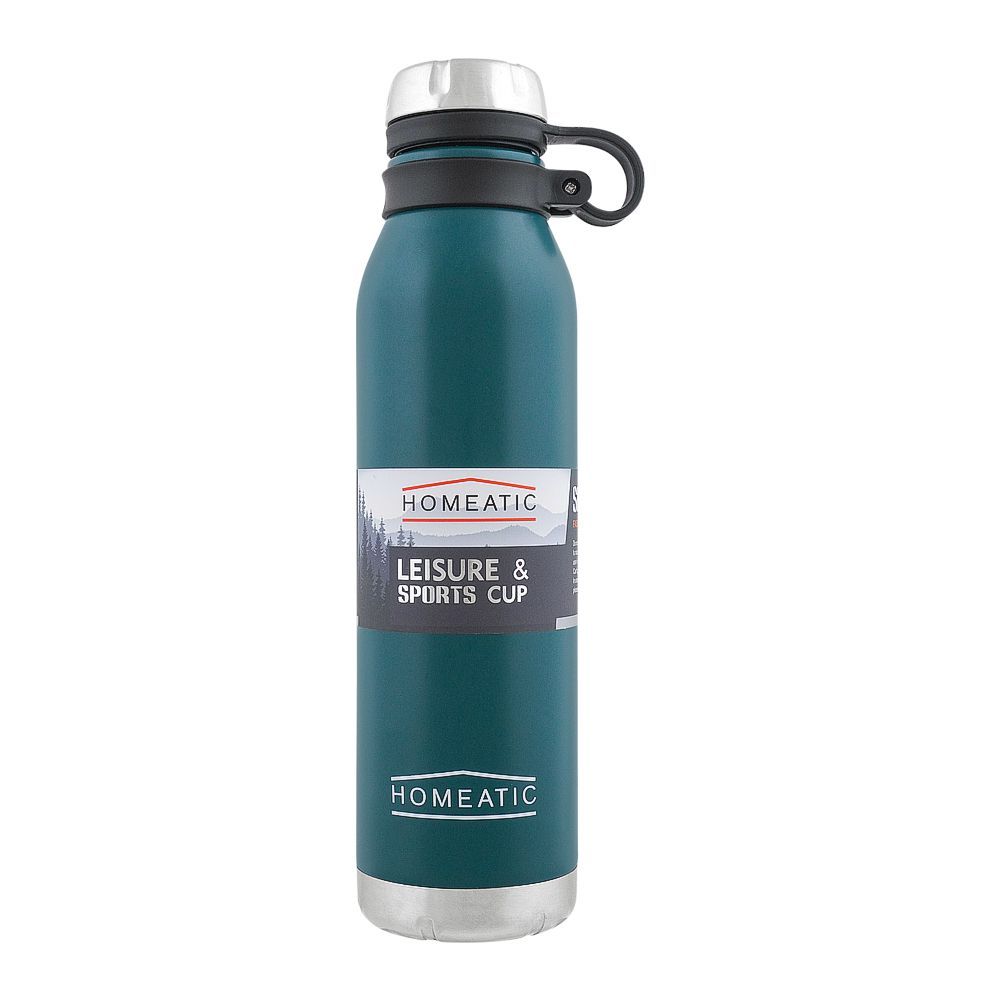 Homeatic Steel Water Bottle, Green, 750ml, KA-036