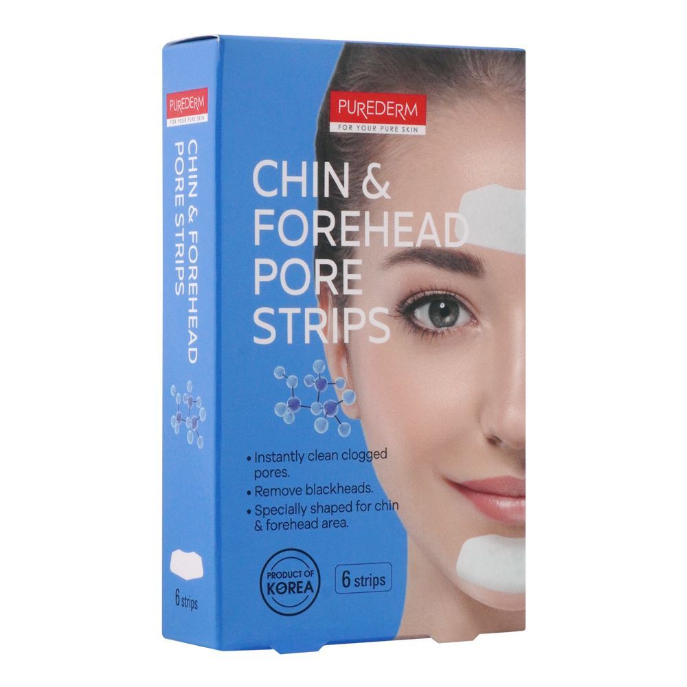 Purederm Chin & Forehead Pore Strips, 6-Pack