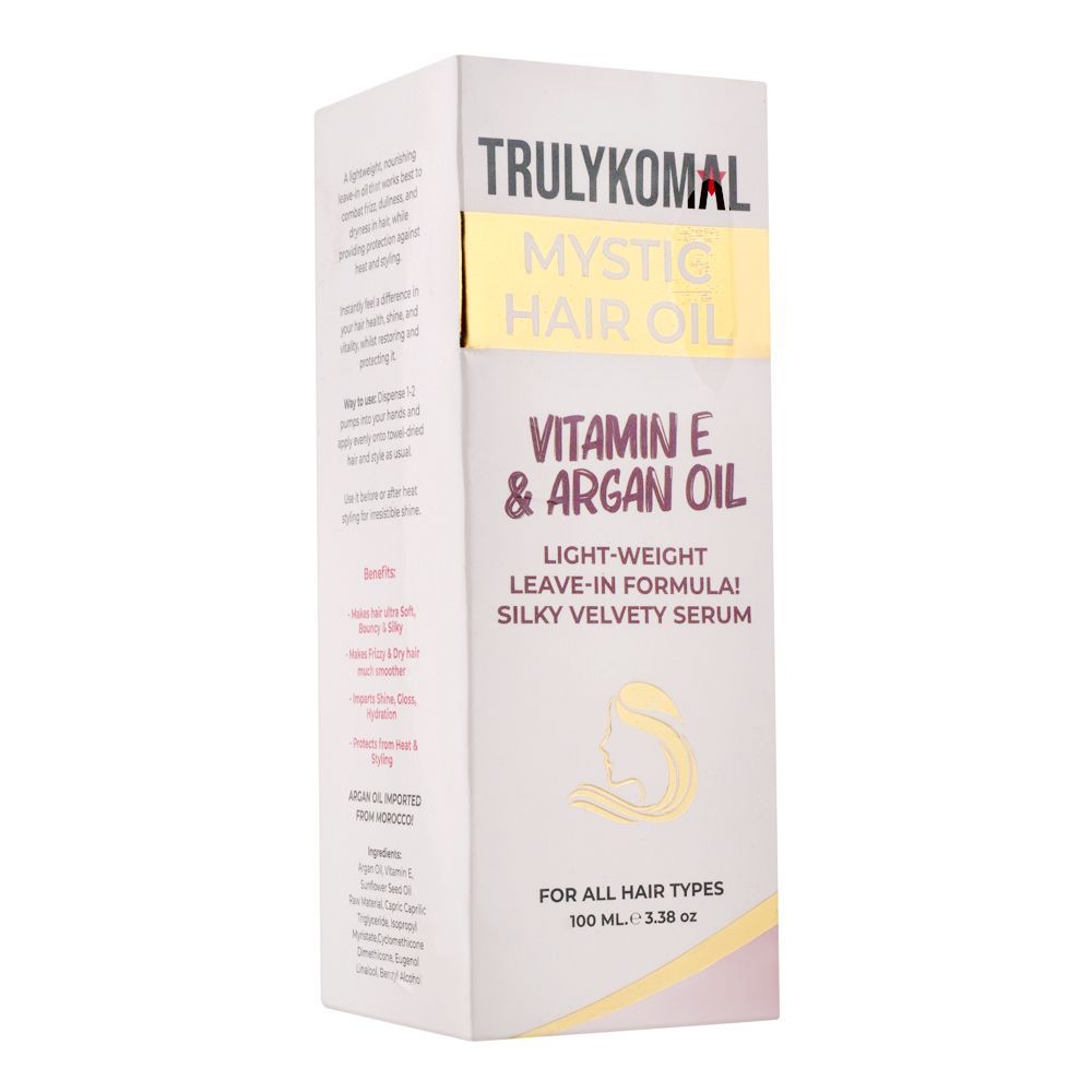 Truly Komal Vitamin E & Argan Oil Mystic Oil, For All Hair Types, 100ml