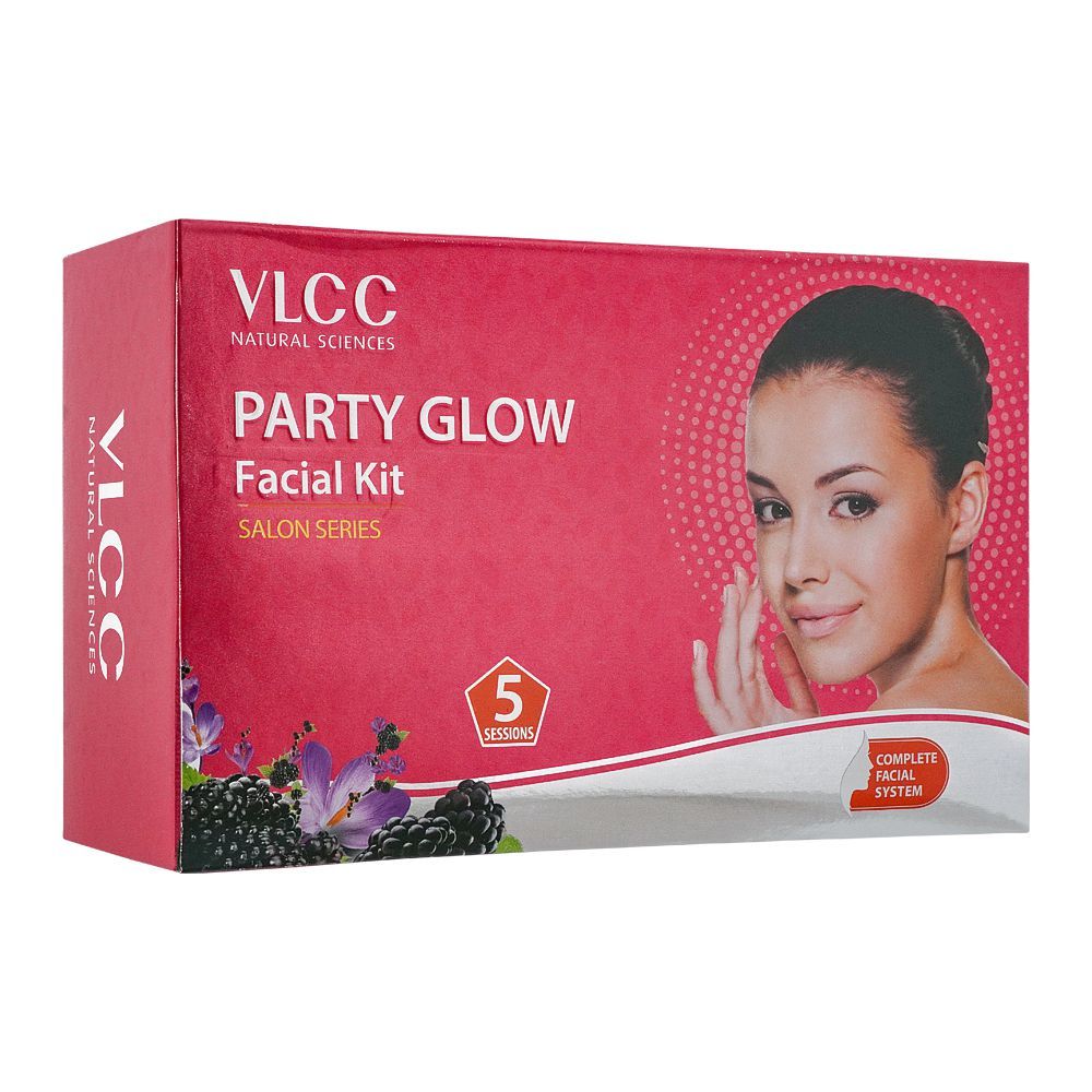 VLCC Natural Sciences Party Glow Salon Series Session 5 Complete Facial Kit 7-Pack