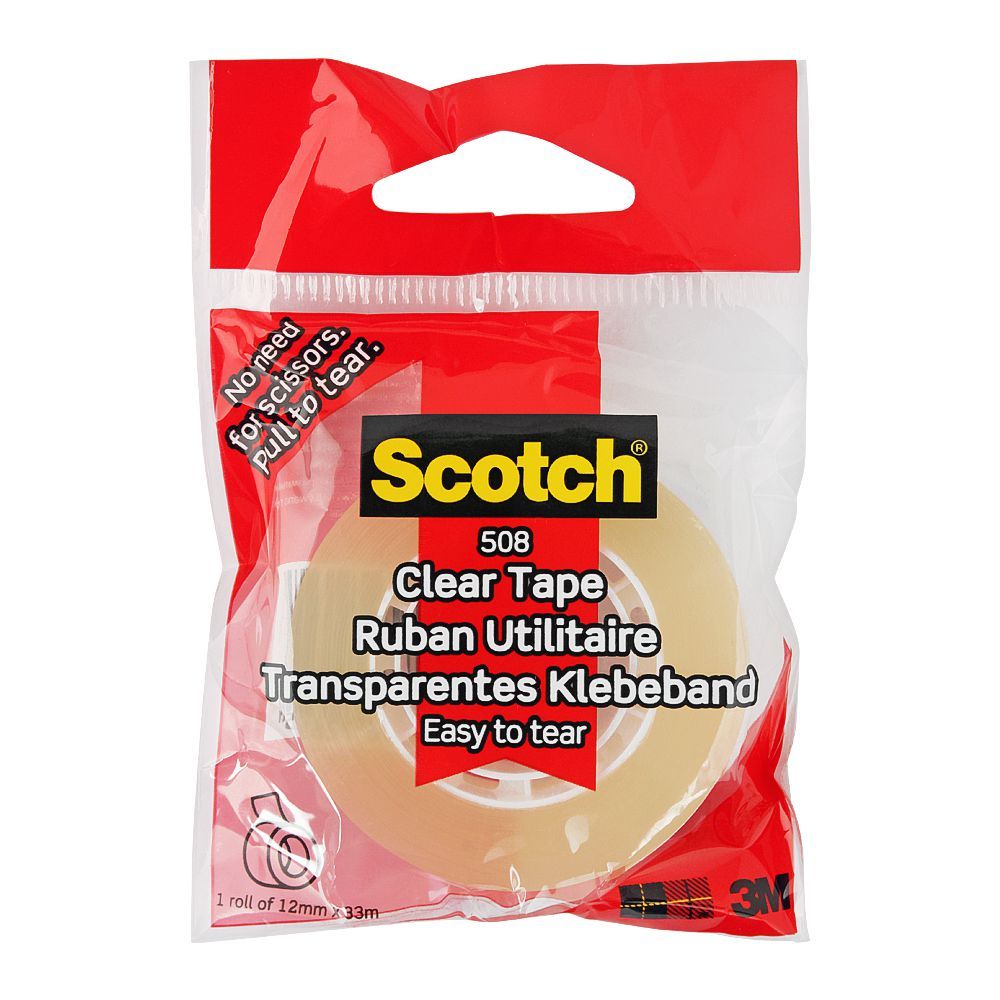 Scotch Easy To Tear Clear Tape, 12mm x 33mm