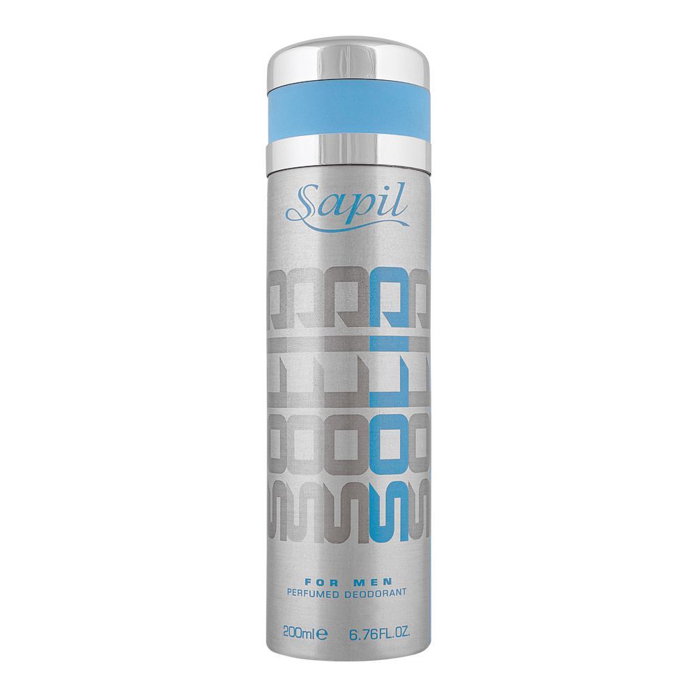 Sapil Solid Silver For Men Deodorant Spray, 200ml