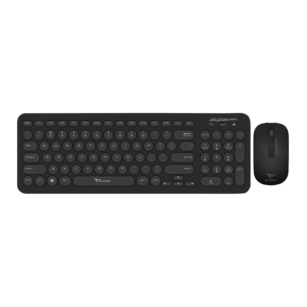 Alcatroz Jelly Bean A2000 2.4Ghz Wireless Keyboard And Mouse, Black