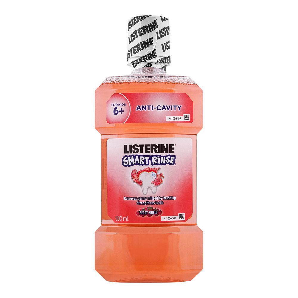 Listerine Smart Rinse Anti-Cavity Kids 6+ Mouth Wash, 500ml, Thai
