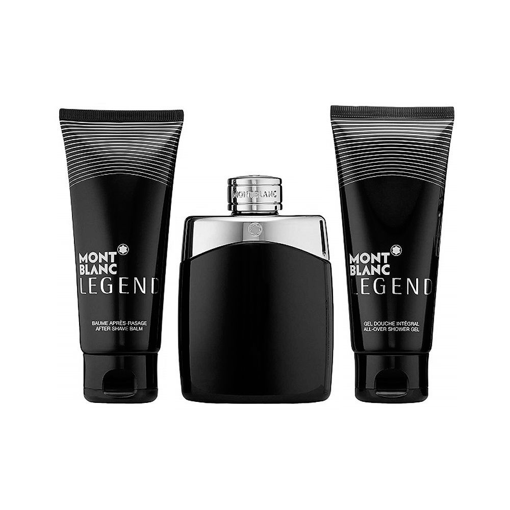 Mont Blanc Legend Pour Homme Gift Set For Men, Eau De Toilette 100ml + After Shave + Shower Gel