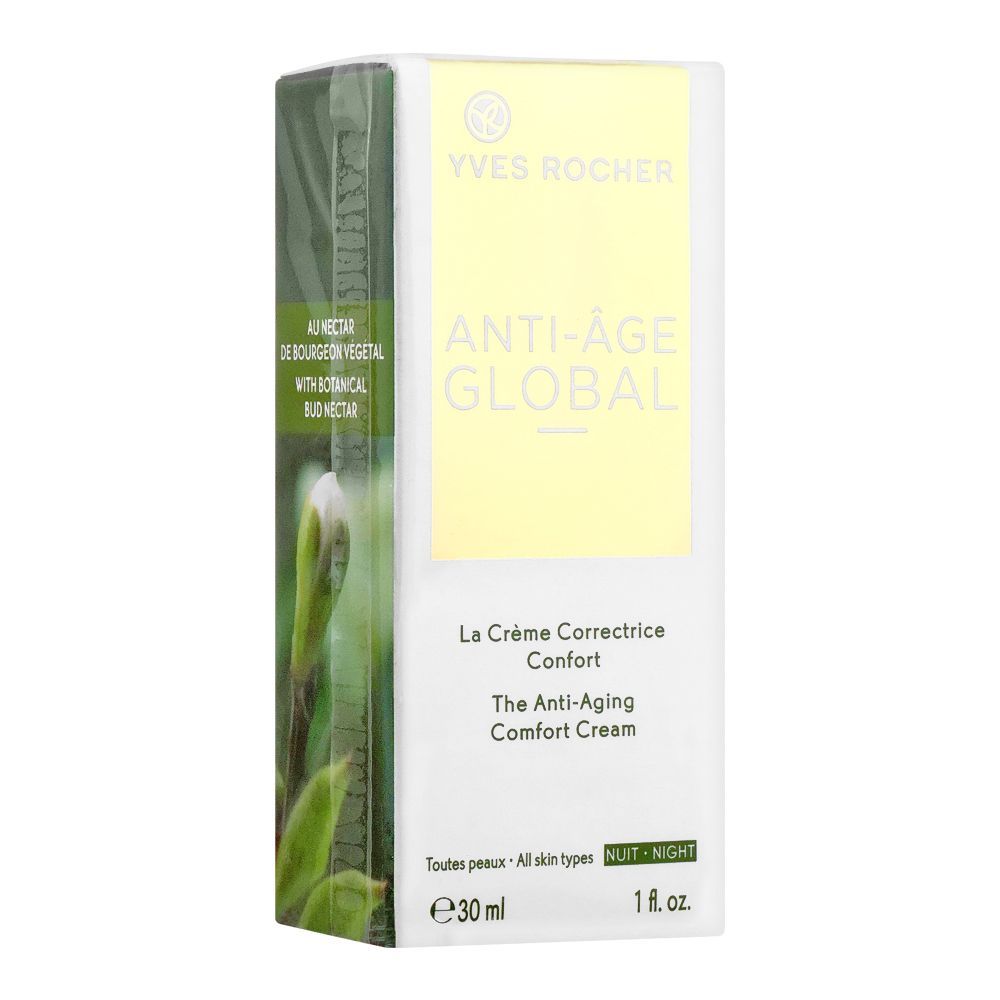 Yves Rocher Anti-Age Global Comfort Night Cream, All Skin Types, 30ml