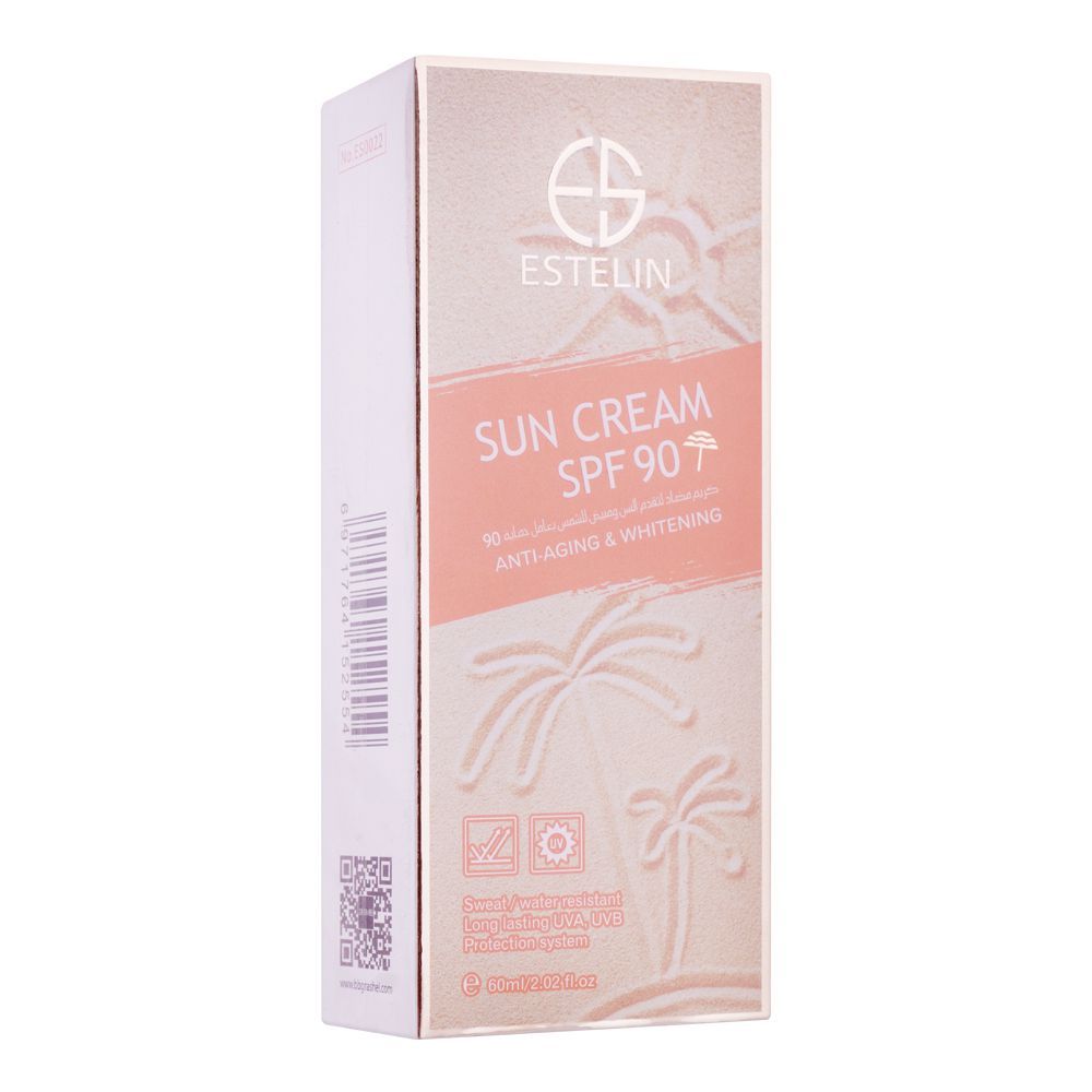 Estelin Anti-Aging & Whitening SPF-90 Sun Cream, 60ml