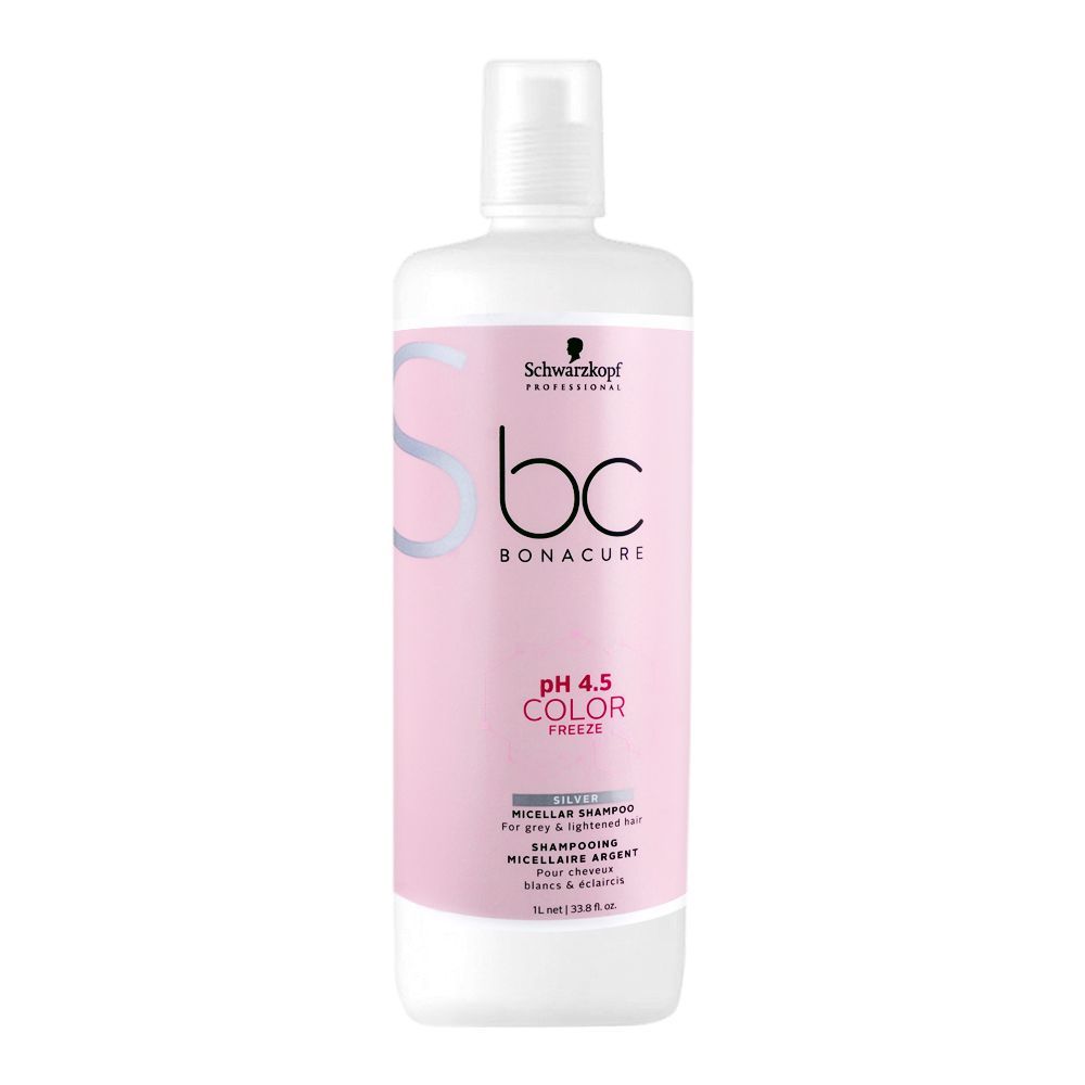 Schwarzkopf BC Bonacure Color Freeze PH 4.5 Silver Micellar Shampoo, 1 Liter