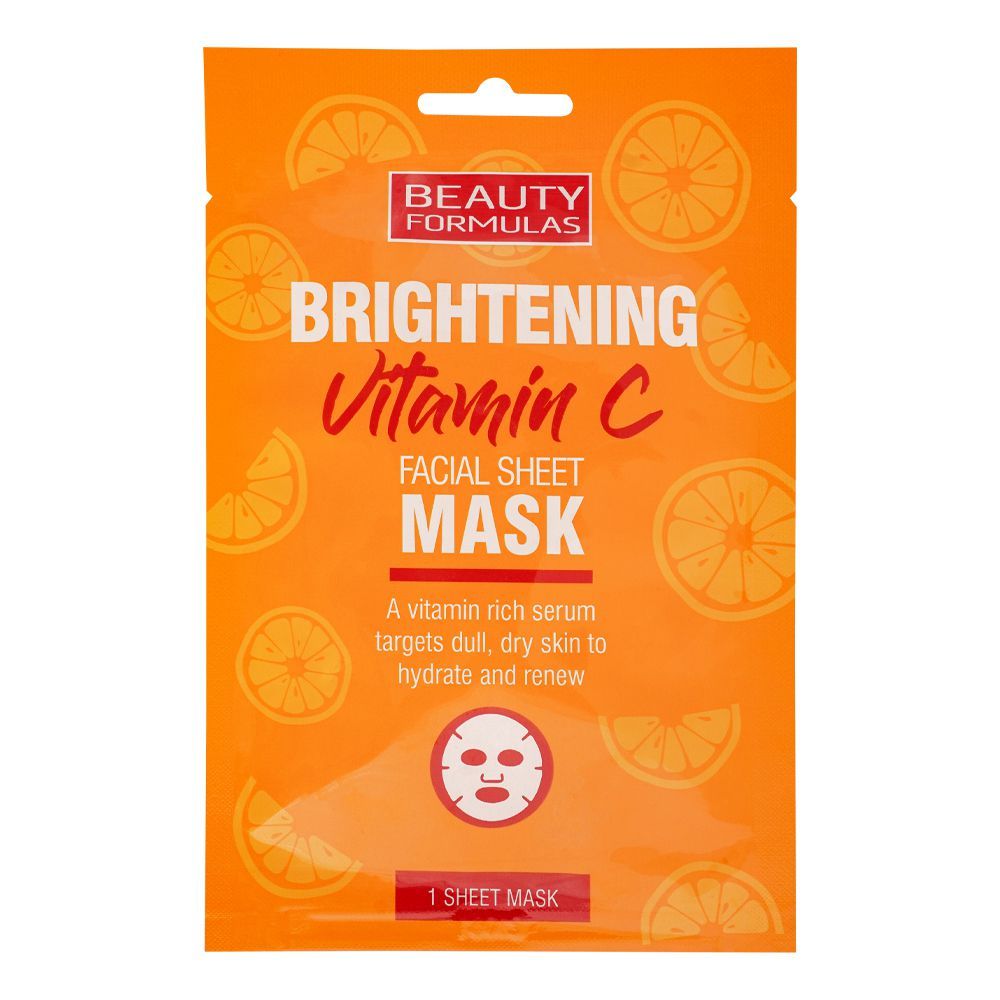 Beauty Formulas Brightening Vitamin C Facial Sheet Mask
