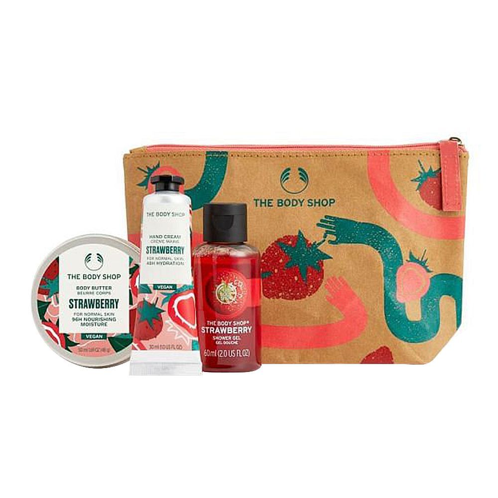 The Body Shop Lather & Slather Strawberry Gift Bag, 17164