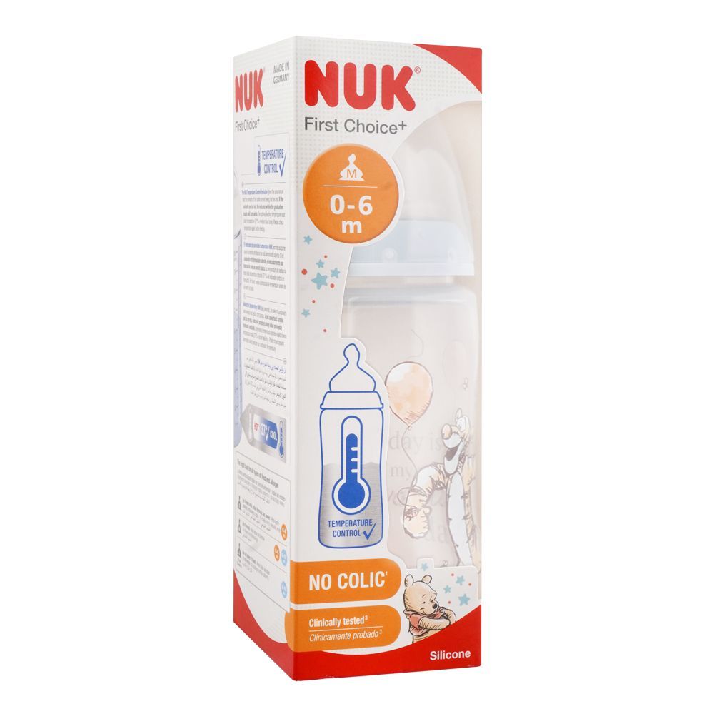 Nuk First Choice+ Feeding Bottle, No Colic, 0-6m, 10741022, 300ml