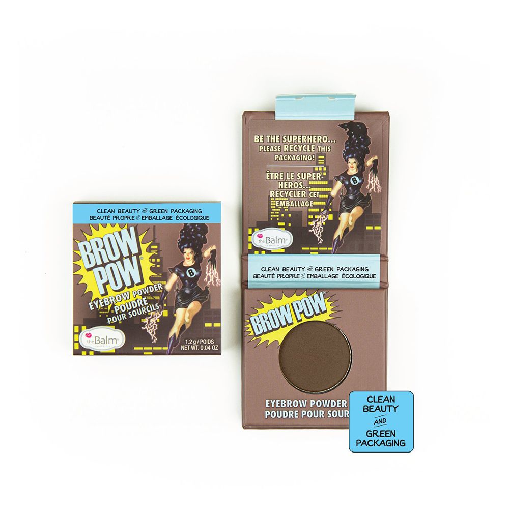 The Balm Cosmetics Brow Pow Eyebrow Powder, Poudre Pour Sourcils, Dark Brown, 1.2g