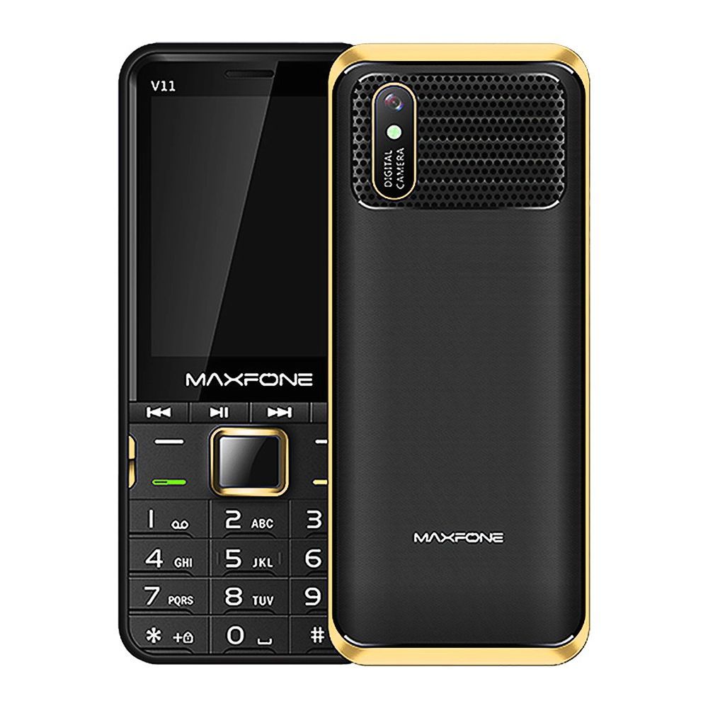 Maxfone V11 Black/Gold Mobile Phone