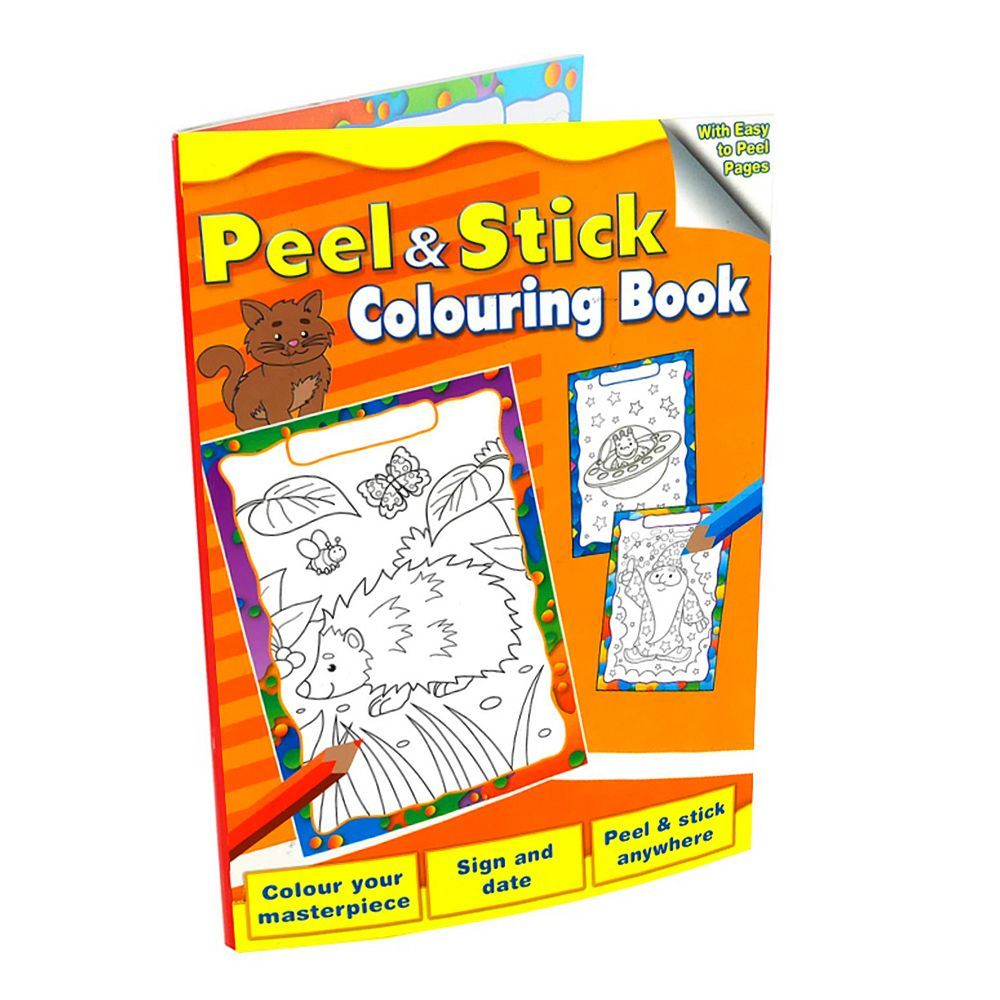 Peel & Stick Colouring Book: Cat