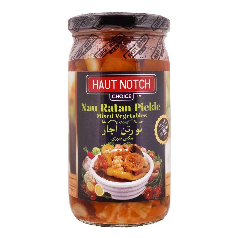 Haut Notch Choice Nau Ratan Pickle Mixed Vegetables With Sesame Oil, 340g