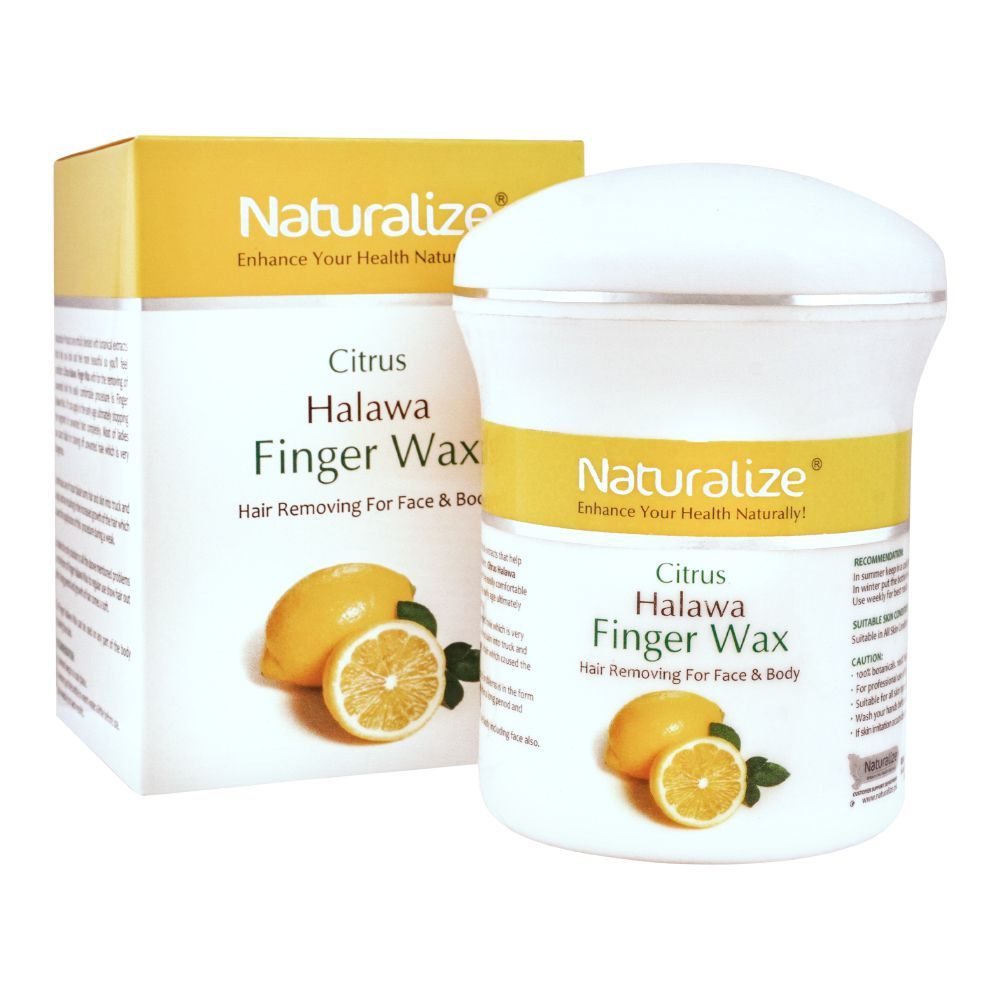 Naturalize Citrus Halawa Finger Wax, Hair Removing For Face & Body, 300g