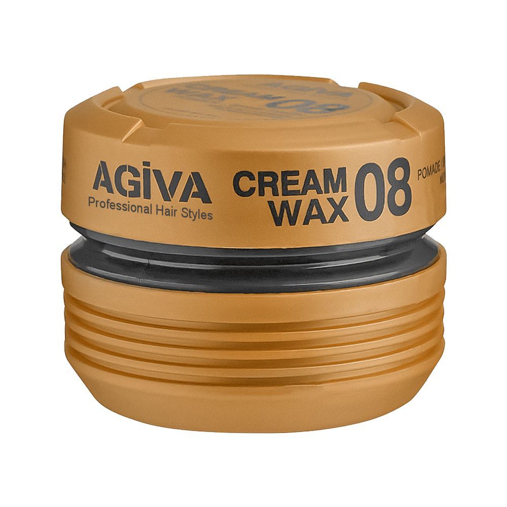 Agiva Professional Pomade/Shine Finish Medium Control Cream Wax, 08, 175ml